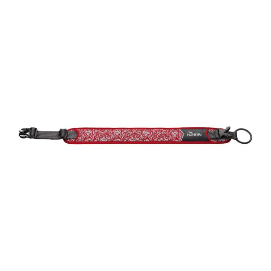 Hunter - Collare Divo Reflect - Nylon/Poliestere - rosso/grigio