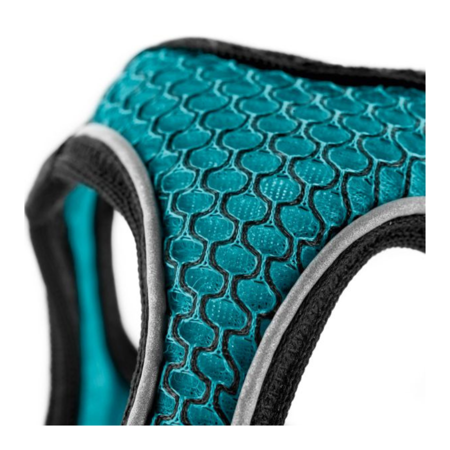 Hunter - Pettorina Hilo Comfort S-M mesh, turchese with refl. bise