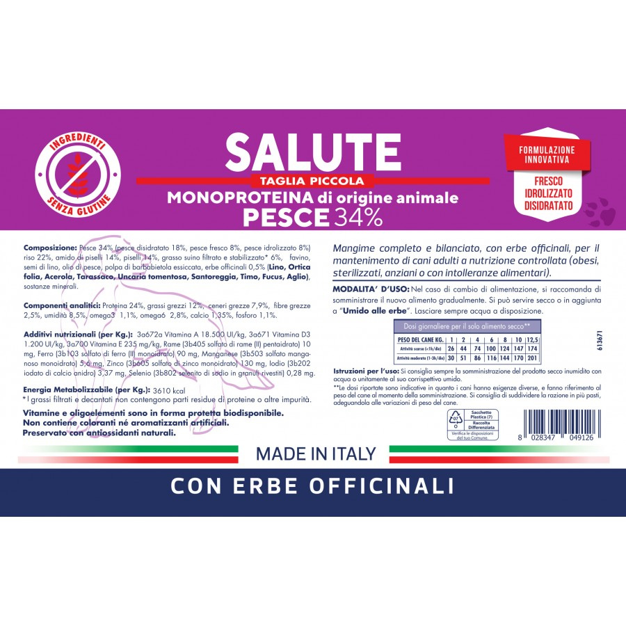 Vet Line - SALUTE PESCE TAGLIA PICCOLA