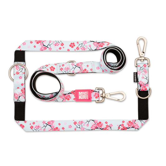 Max&Molly – Guinzaglio Lungo Multifunzione - Cherry Bloom