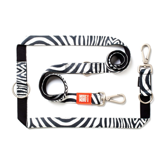 Max&Molly - Guinzaglio Lungo Multifunzione - Zebra
