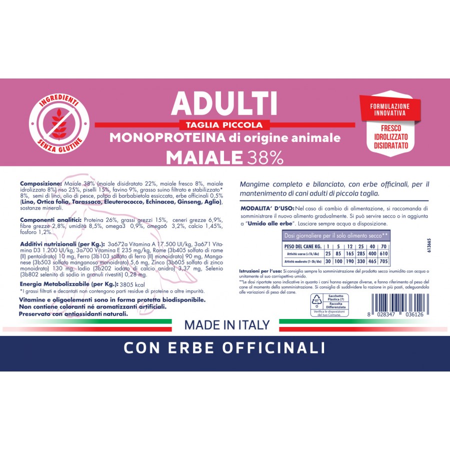 Vet Line - ADULTI MAIALE TAGLIA PICCOLA